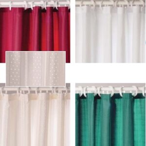 POLYESTER SHOWER CURTAIN with Button Holes